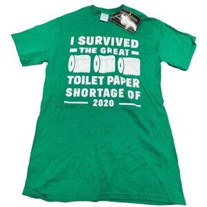 Branded Apparel T-shirt green I Survived the Great Toilet Paper Shortage READ